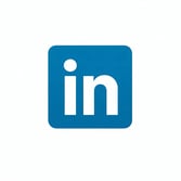 LinkedIn Symbol on White background